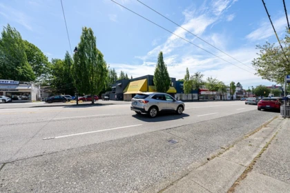 Aerial View of 3553 Inverness Street, Vancouver, BC