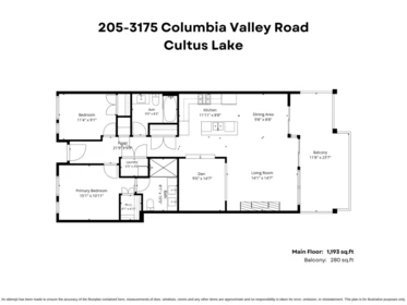Kitchen Island Photo of 205 3175 Columbia Valley Road, Cultus Lake, BC