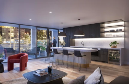 Living Room Photo of 1403 828 Cambie Street, Vancouver, BC