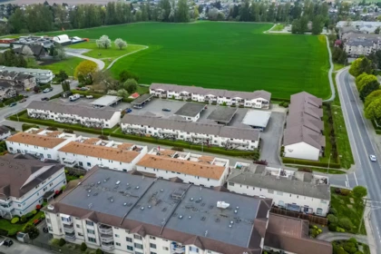 Aerial View of 58 7455 Huron Street, Chilliwack, BC
