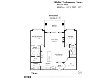 Dining Area Photo of 201 16499 64 Avenue, Surrey, BC