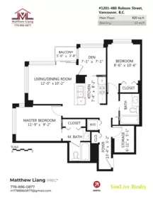 Living Room Photo of 1201 480 Robson Street, Vancouver, BC