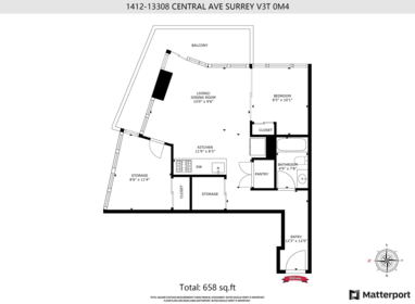 Office / Den Photo of 1412 13308 Central Avenue, Surrey, BC