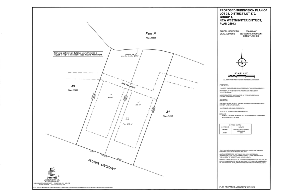 Exterior Rear Photo of 939 Selkirk Crescent, Coquitlam, BC