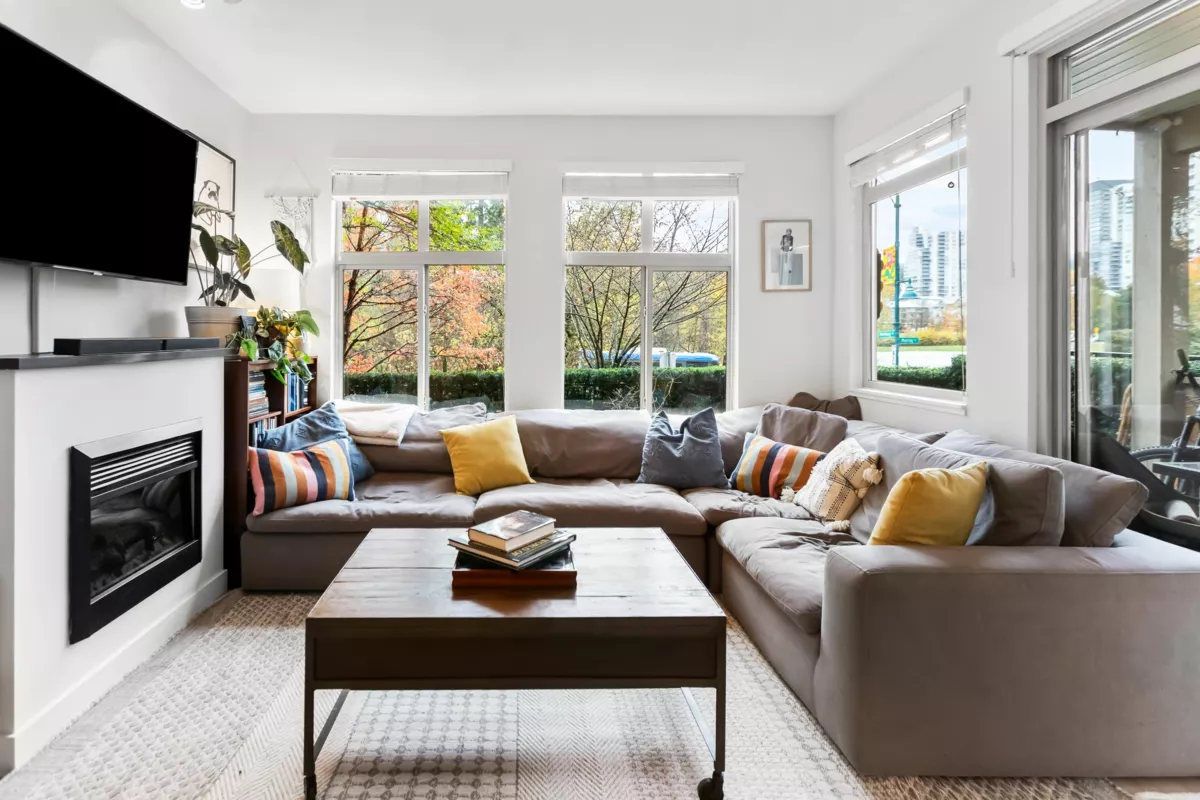 Exterior Rear Photo of 112 101 Morrissey Road, Port Moody, BC