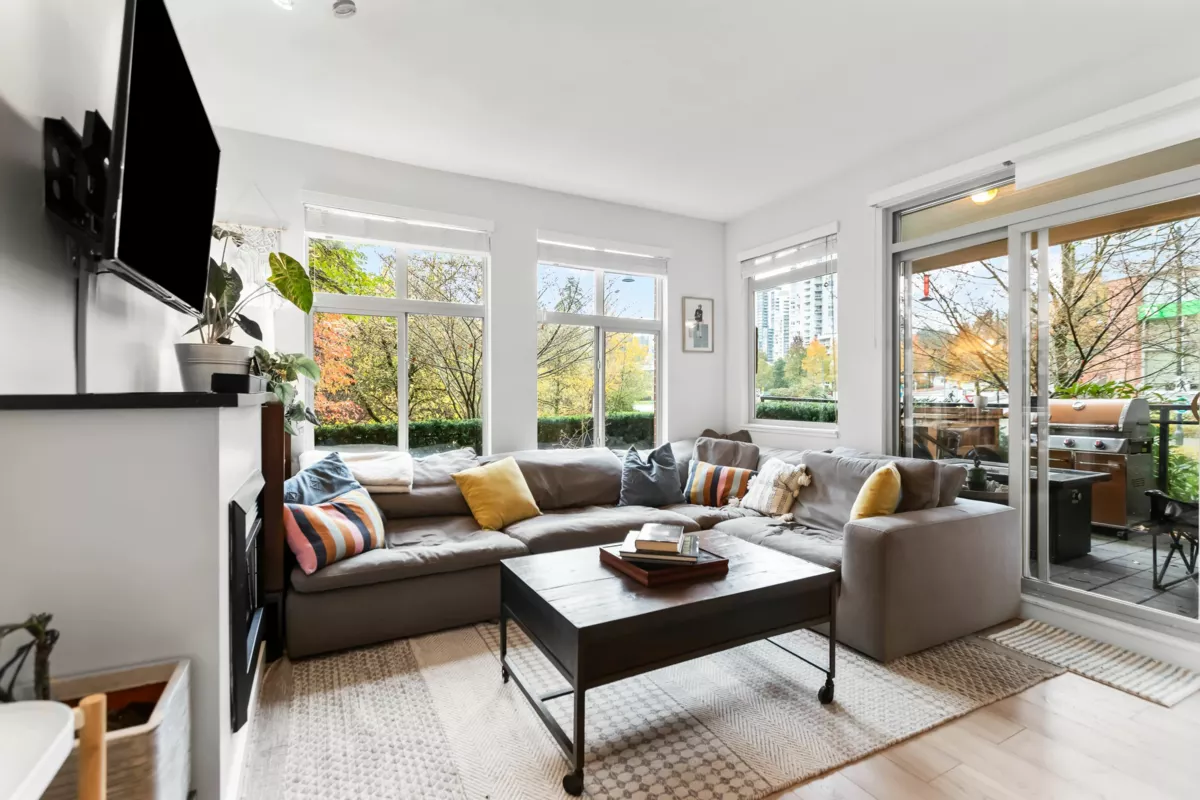 Living Room Photo of 112 101 Morrissey Road, Port Moody, BC
