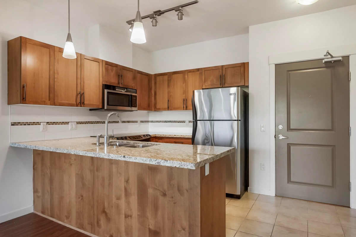 Kitchen Island Photo of 412 11950 Harris Road, Pitt Meadows, BC