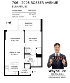 Basement Recreation Room Photo of 706 2008 Rosser Avenue, Burnaby, BC