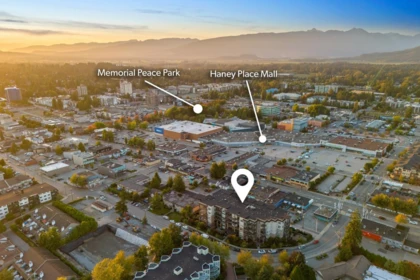 Aerial View of 306 22577 Royal Crescent, Maple Ridge, BC