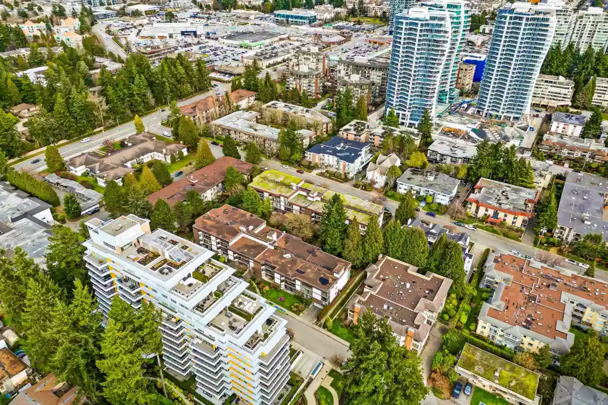 Aerial View of 103 1501 Vidal Street, White Rock, BC