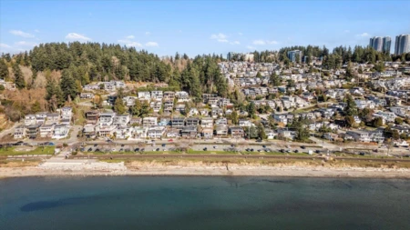 Aerial View of 14667 W Beach Avenue, White Rock, BC