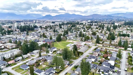 Aerial View of 2319 Hemlock Street, Abbotsford, BC