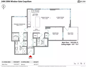 Outdoor Deck Photo of 2404 3096 Windsor Gate, Coquitlam, BC