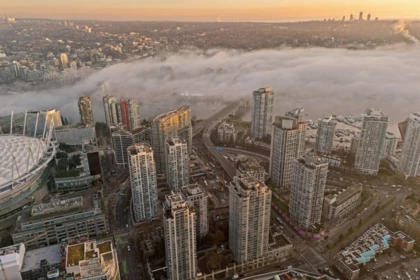 Aerial View of PH5 950 Cambie Street, Vancouver, BC