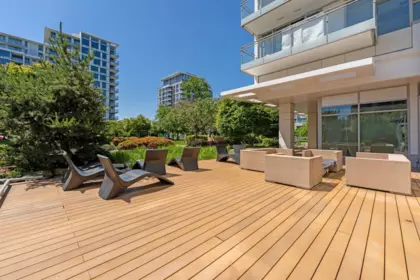 Aerial View of 618 8800 Hazelbridge Way, Richmond, BC