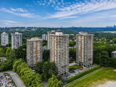 Aerial View of 1701 3755 Bartlett Court, Burnaby, BC