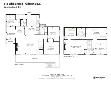 516 Abbs Road, Gibsons, BC, Gibsons — Single Family Residence for sale