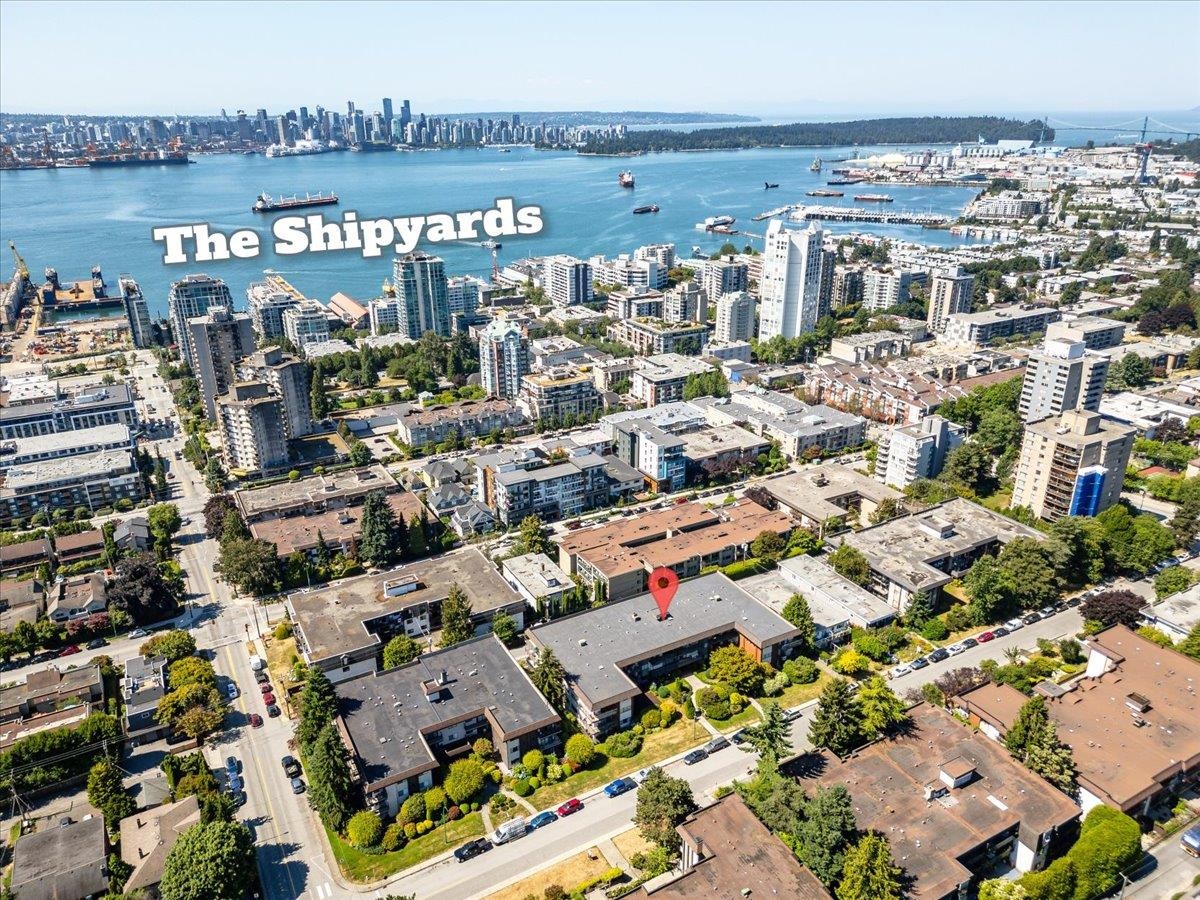 Aerial View of 301 155 E 5th Street, North Vancouver, BC