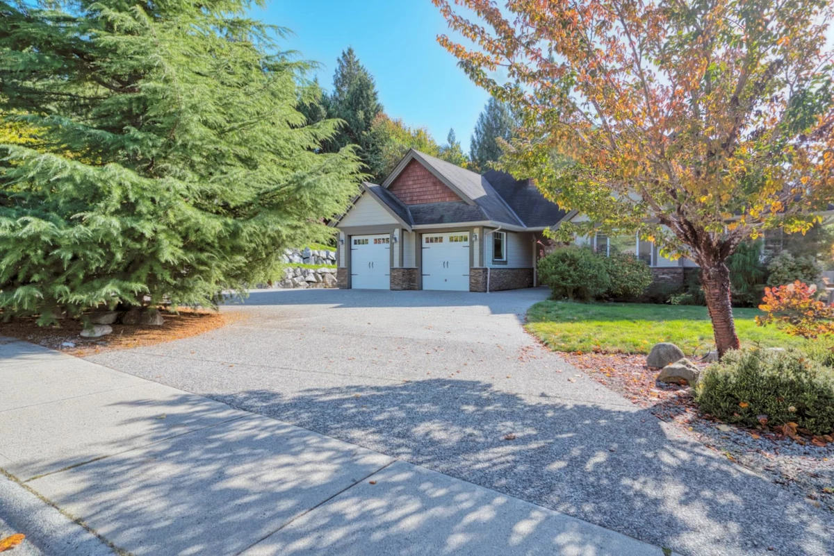 Aerial View of 5005 Bay Road, Sechelt, BC