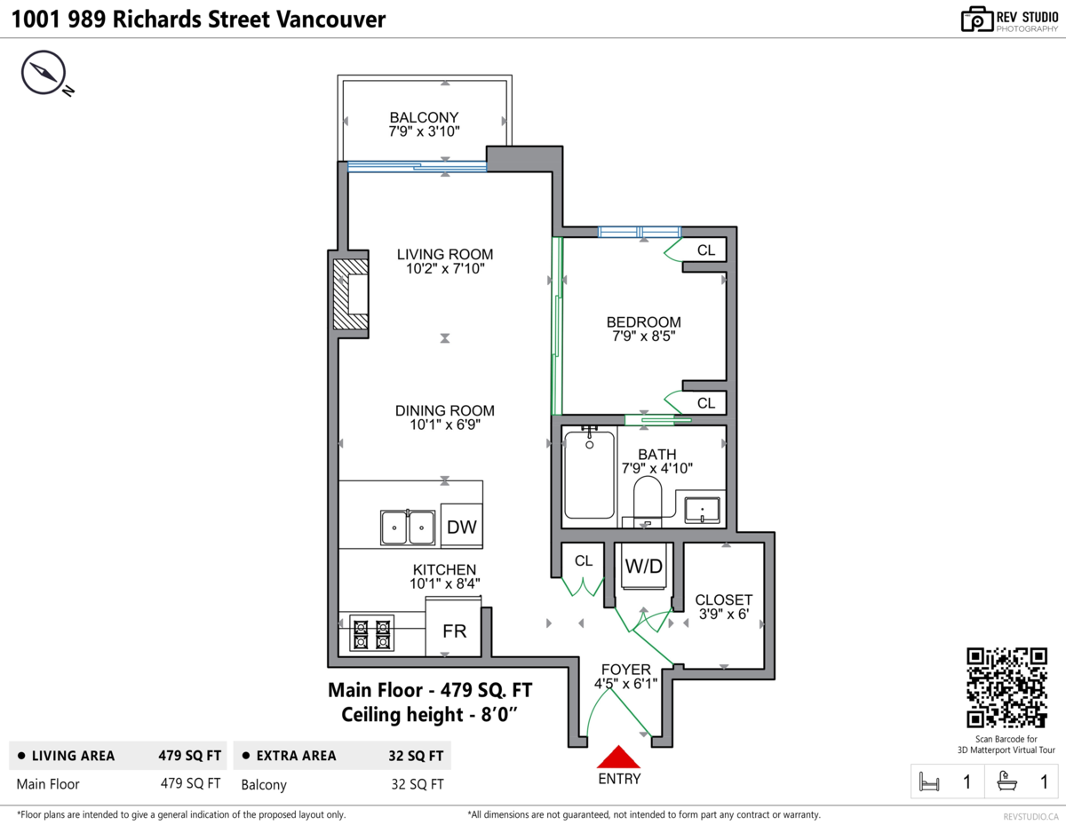 Office / Den Photo of 1001 989 Richards Street, Vancouver, BC