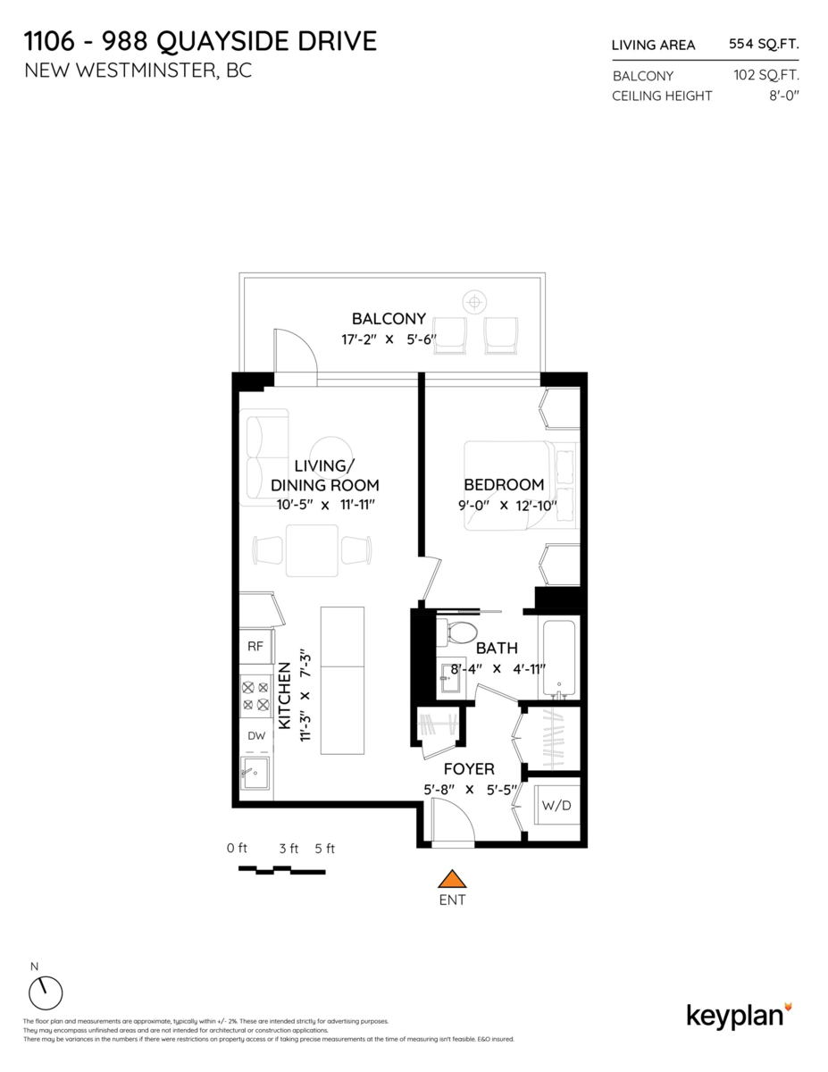 Outdoor Patio Photo of 1106 988 Quayside Drive, New Westminster, BC