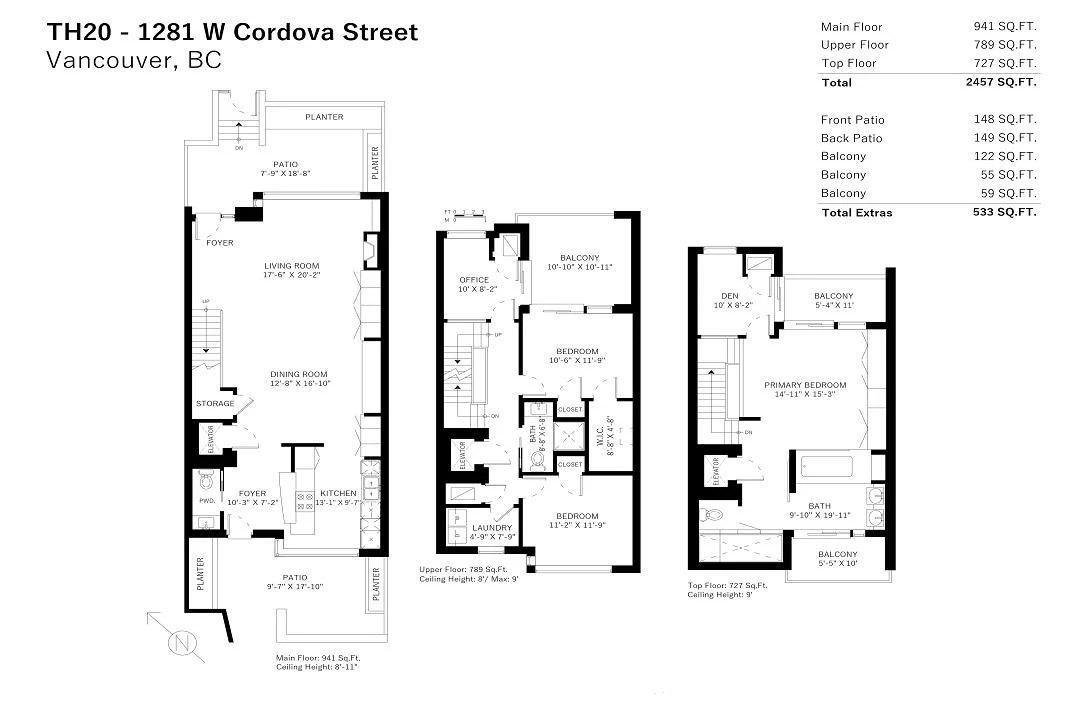 Exterior Rear Photo of TH20 1281 W Cordova Street, Vancouver, BC