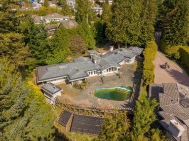 Aerial View of 888 Pyrford Road, West Vancouver, BC