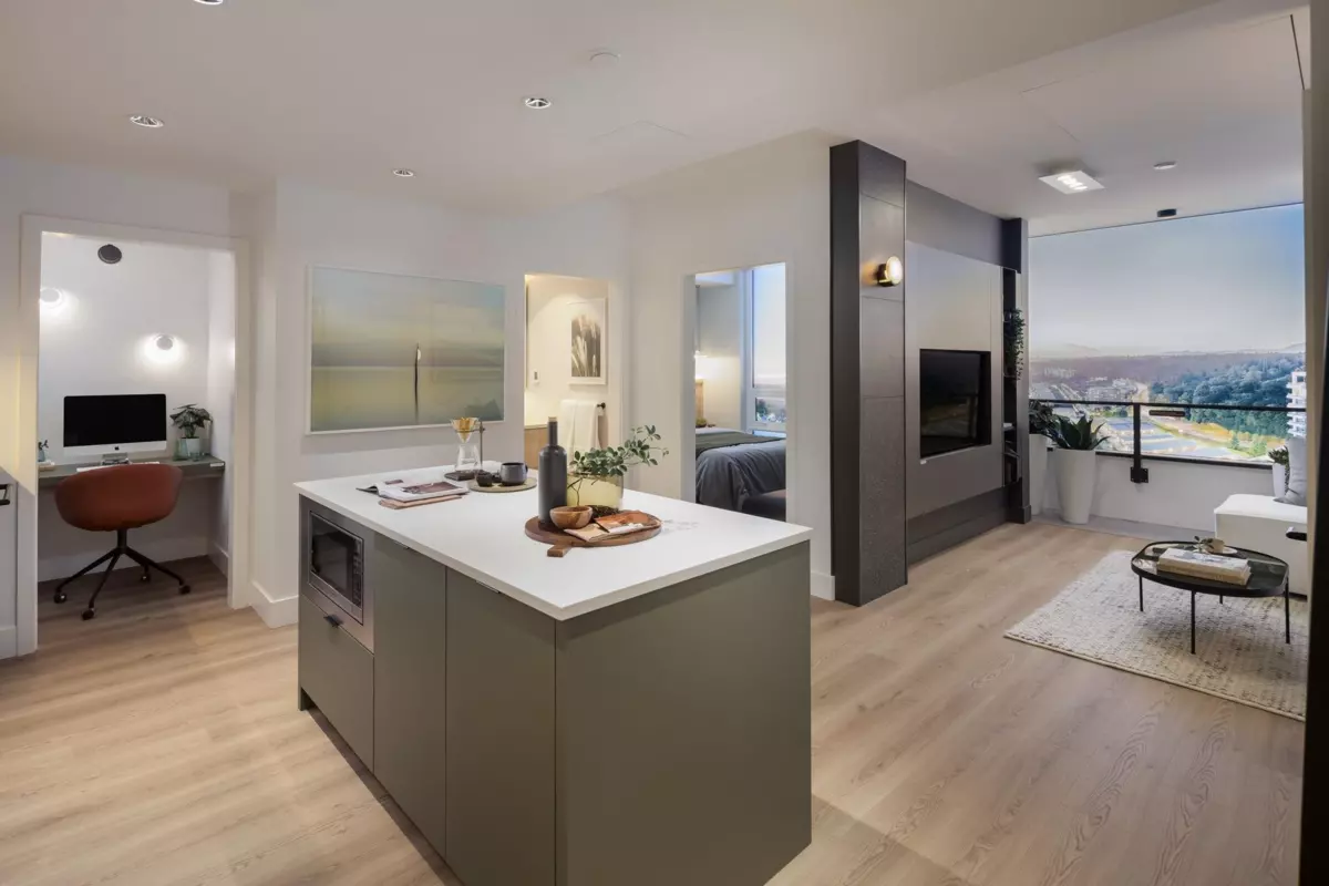 Family Room Photo of 811 8633 River District Crossing, Vancouver, BC