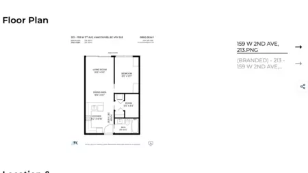 Street View Photo of 213 159 W 2nd Avenue, Vancouver, BC