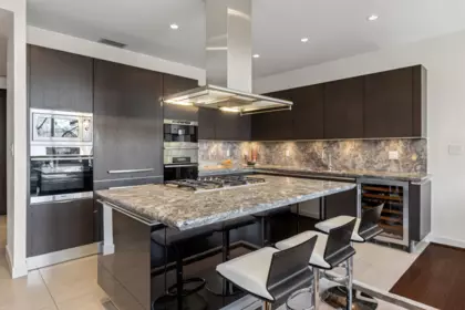 Kitchen Island Photo of TH102 1139 W Cordova Street, Vancouver, BC