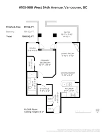 Garage Interior Photo of 105 988 W 54th Avenue, Vancouver, BC