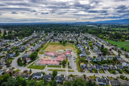 Aerial View of 12512 Blackstock Street, Maple Ridge, BC