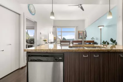 Kitchen Island Photo of 302 709 12th Street, New Westminster, BC