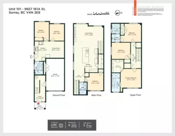 Aerial View of 9657 161a Street, Surrey, BC