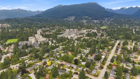 Aerial View of 2161 Floralynn Crescent, North Vancouver, BC