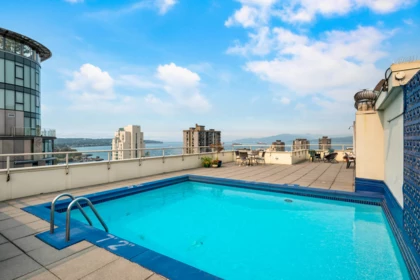 Outdoor Deck Photo of 906 1250 Burnaby Street, Vancouver, BC