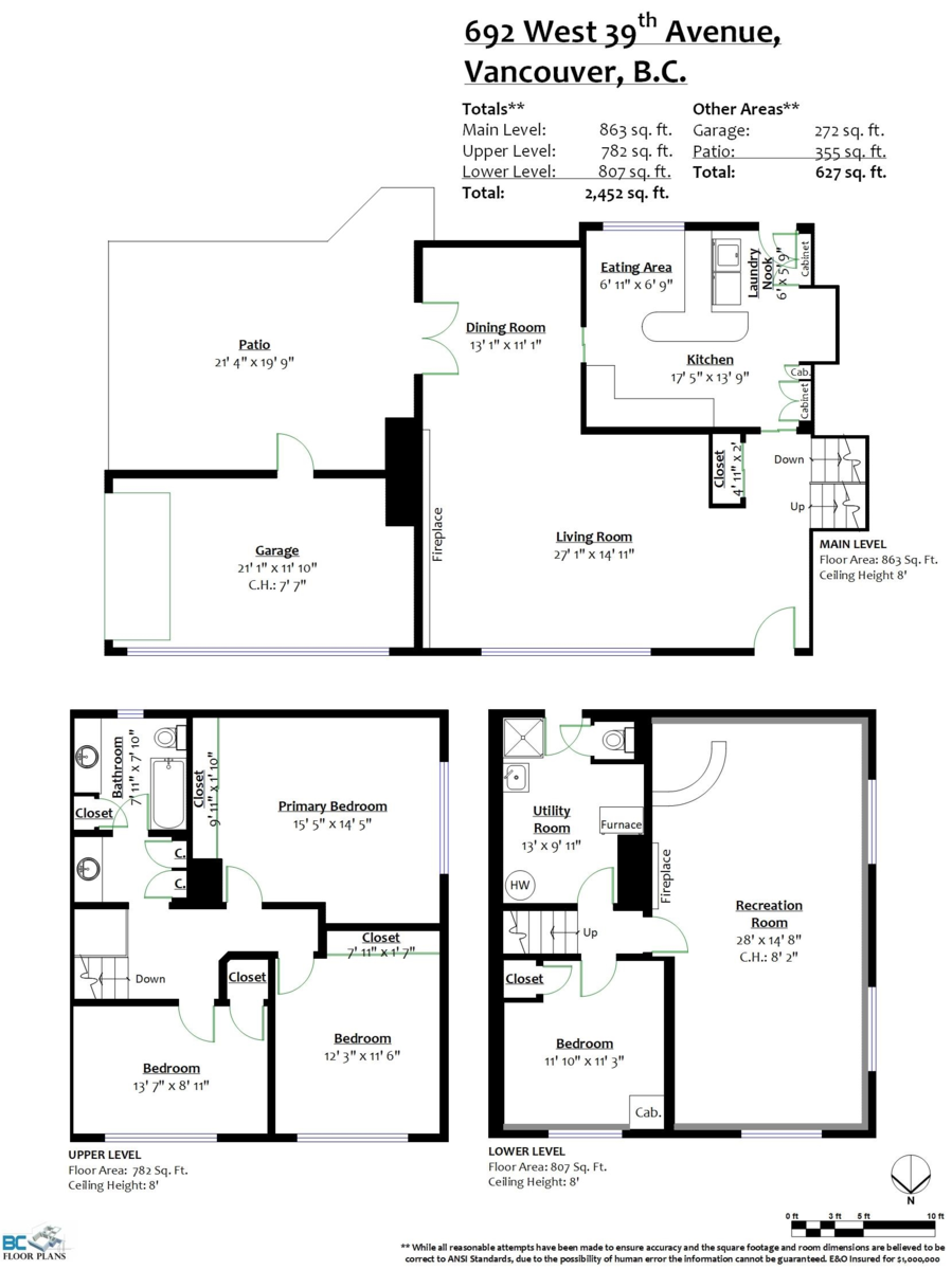 Exterior Rear Photo of 692 W 39th Avenue, Vancouver, BC