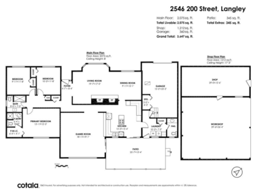 Aerial View of 2546 200 Street, Langley, BC