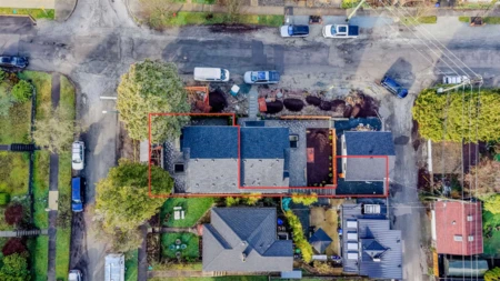 Aerial View of 2153 E 20th Avenue, Vancouver, BC