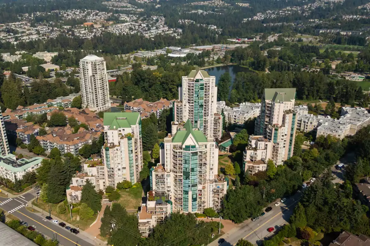 Aerial View of 701 1190 Pipeline Road, Coquitlam, BC