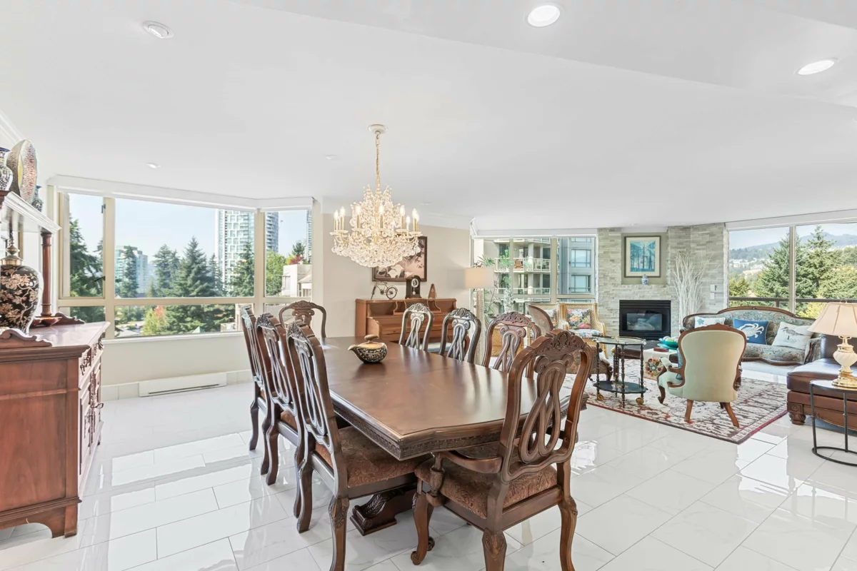 Living Room Photo of 701 1190 Pipeline Road, Coquitlam, BC