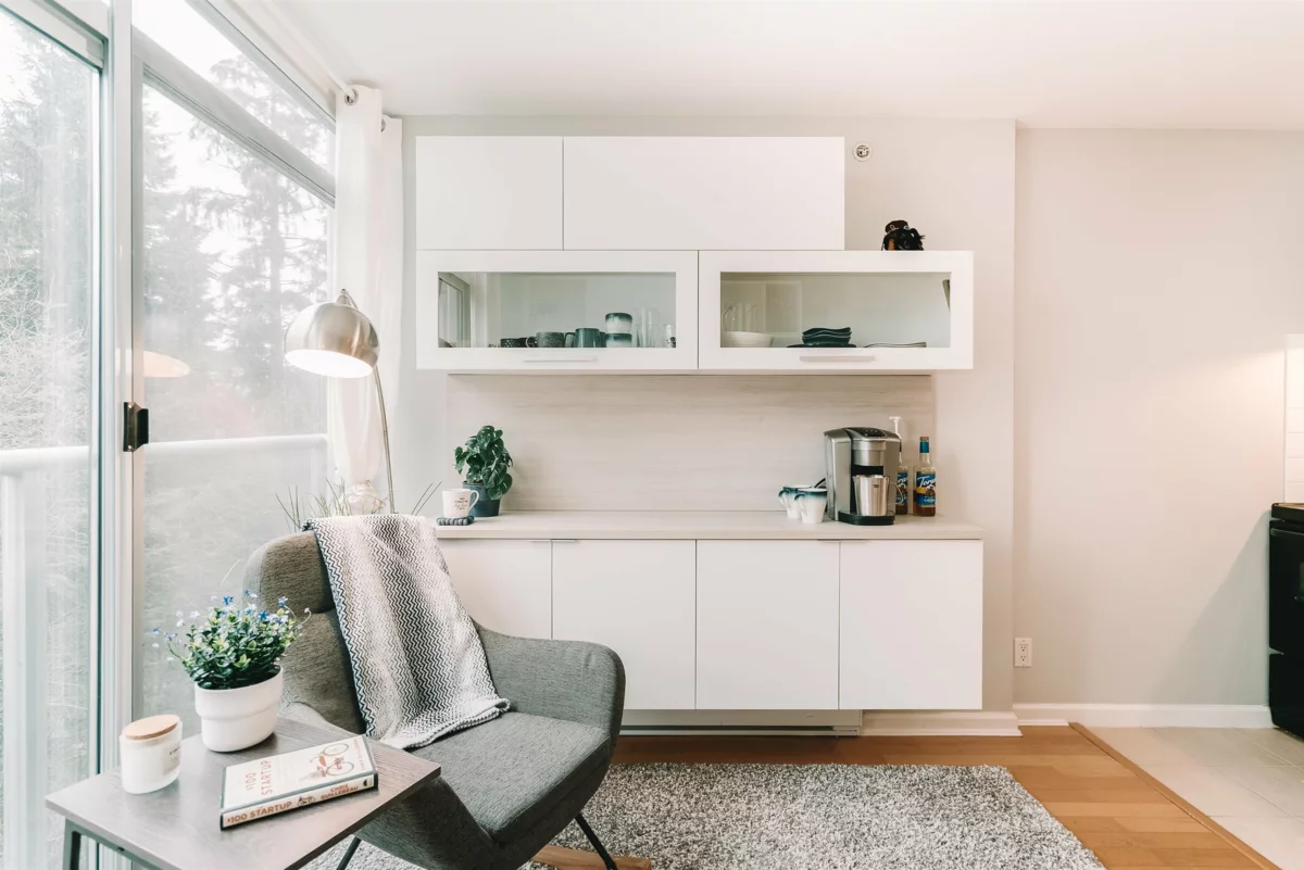 Living Room Photo of 302 9288 University Crescent, Burnaby, BC