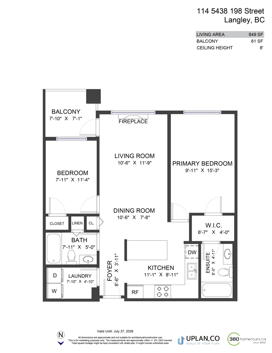 Entry Foyer Photo of 114 5438 198 Street, Langley, BC