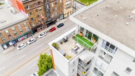 Aerial View of 804 919 Station Street, Vancouver, BC