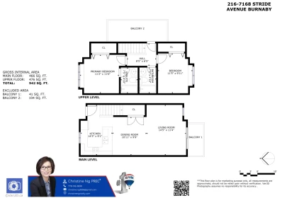 Aerial View of 216 7168 Stride Avenue, Burnaby, BC