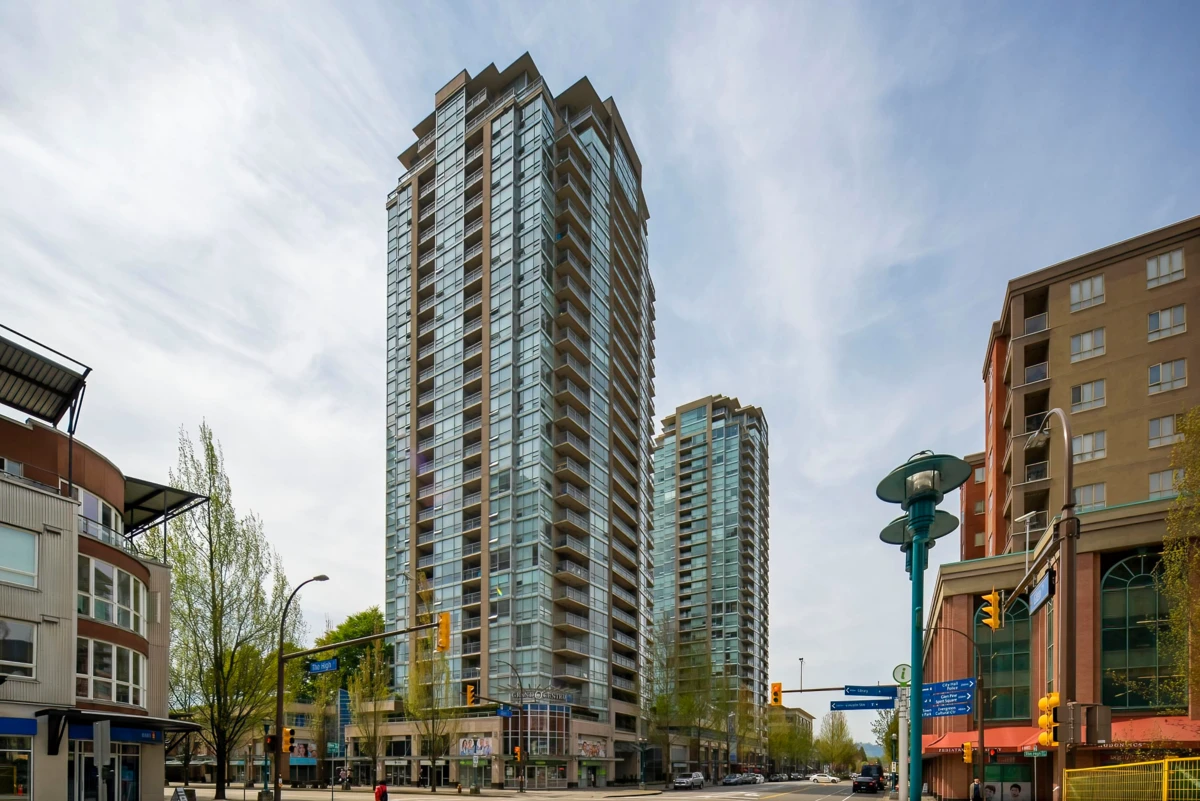Exterior Rear Photo of 807 2978 Glen Drive, Coquitlam, BC