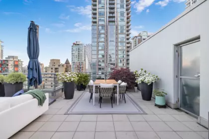 Outdoor Patio Photo of 1503 1205 Howe Street, Vancouver, BC