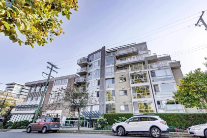Aerial View of 602 1818 W 6th Avenue, Vancouver, BC