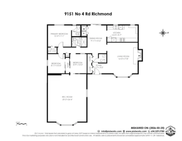 Aerial View of 9151 No. 4 Road, Richmond, BC