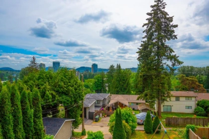Aerial View of 1185 Cloverley Street, North Vancouver, BC